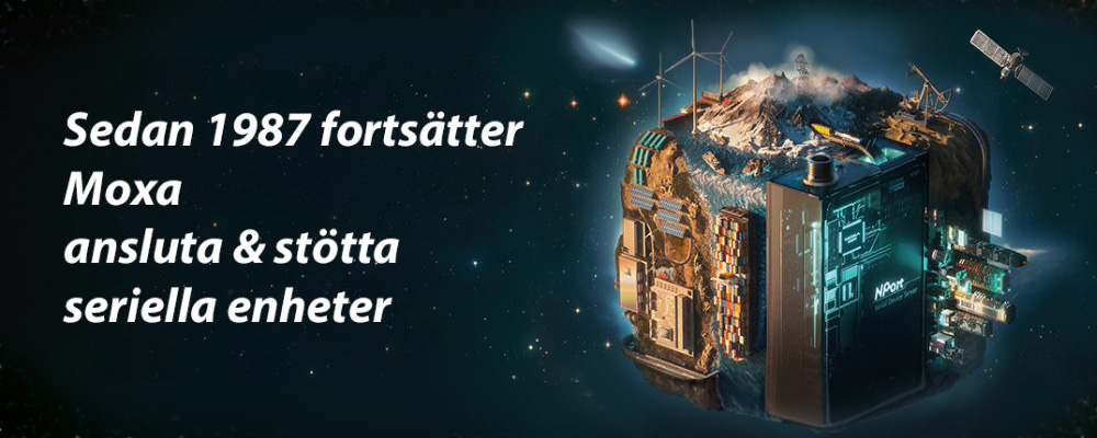 Moxa Nport "Sedan 1987 fortsätter Moxa ansluta & stötta seriella enheter"