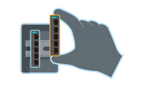 Grafisk illustration på EDS-2000 som passar storleksmässigt i en kontrollpanel